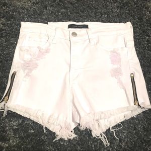 Flying Monkey White Denim Shorts